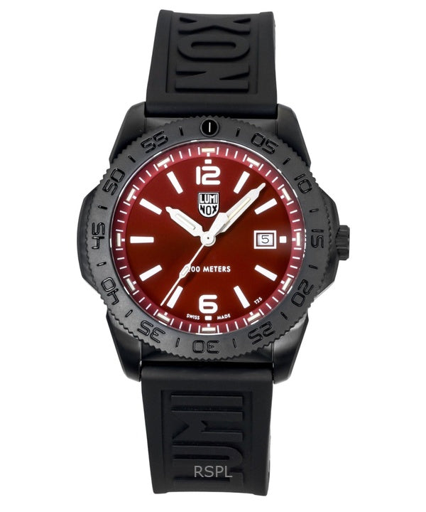 Luminox Pacific Diver Rubber Strap Red Sunray Dial Quartz Diver's XS.3135.B 200M Men's Watch