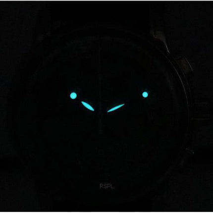 Zeppelin 100 Jahre Chronograph Leather Strap Ice Blue Dial Quartz 86704 Men's Watch