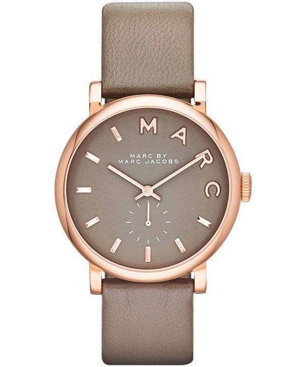 Marc By Marc Jacobs Baker Grey Dial Leather Band MBM1266 Womens Watch ...