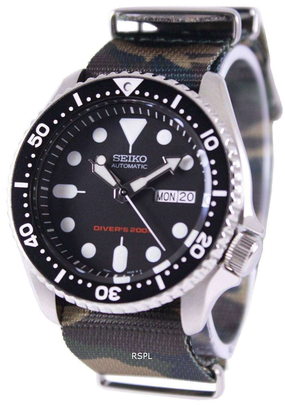 belønning Saks Vandre Seiko Automatic Diver's 200M Army NATO Strap SKX007K1-NATO5 Men's Watch -  ZetaWatches