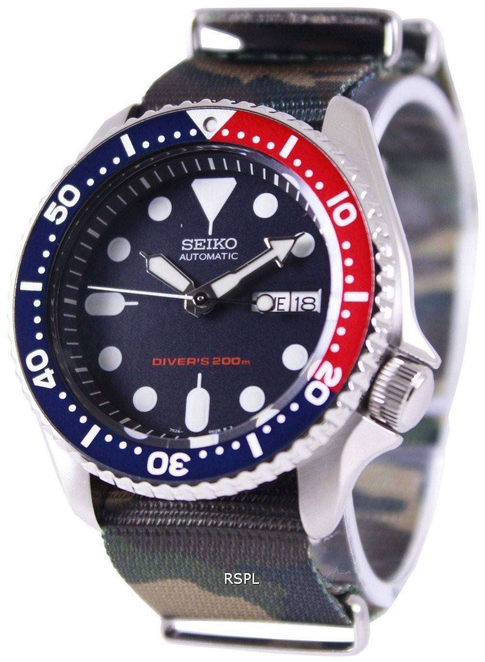 Seiko Automatic Diver's 200M Army NATO SKX009K1-NATO5 Men's Watch - ZetaWatches