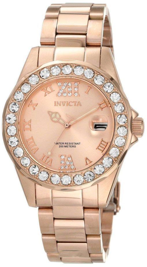 Invicta Pro Diver Rose Gold Dial Stainless Steel 15253 Women's Watch