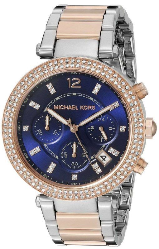Michael Kors Parker Chronograph Two Tone Crystals MK6141 Women's Watch