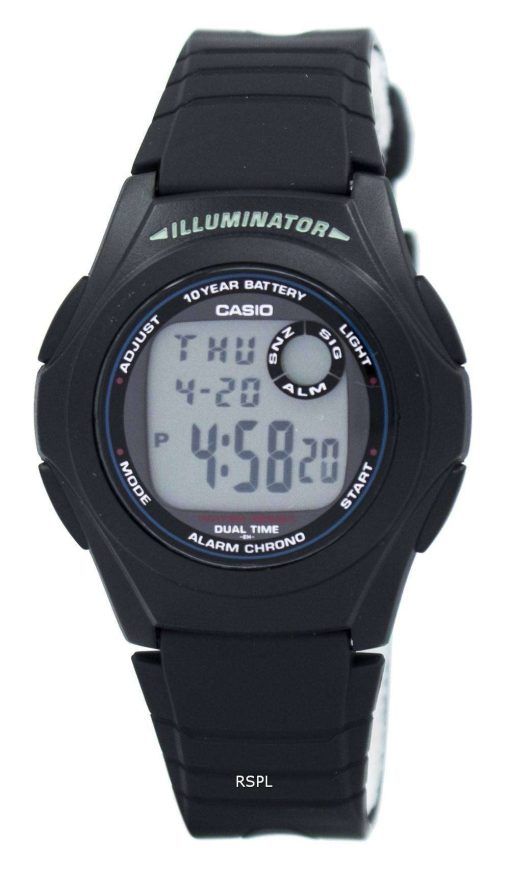 Casio G-Shock Illuminator Dual Time Alarm Chrono F-200W-1A Men's Watch