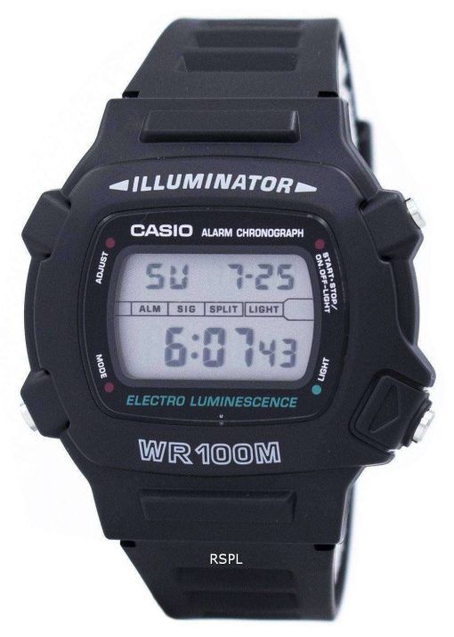 Casio Illuminator Electro Luminescence Chronograph Alarm W-740-1V Men's Watch
