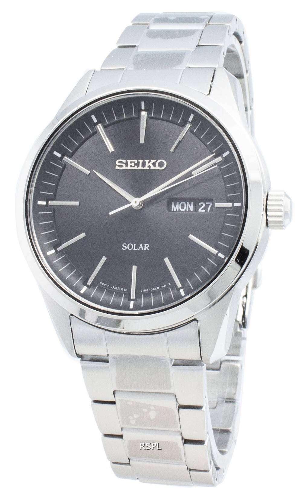 Seiko SNE527P SNE527 Analog Solar Men's Watch - ZetaWatches