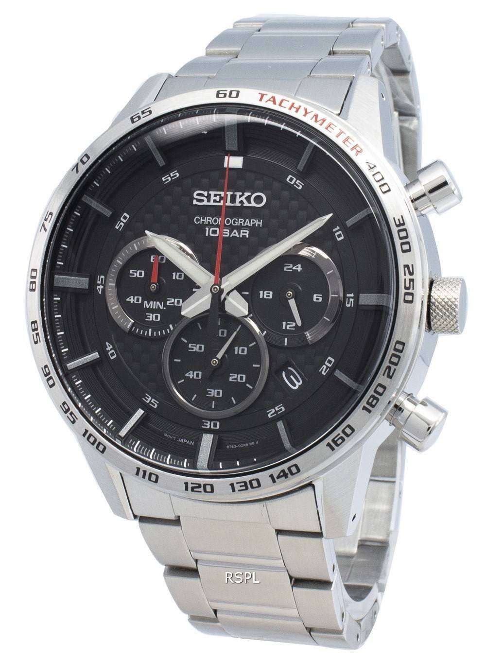 Seiko Chronograph SSB355P SSB355P1 SSB355 Tachymeter Quartz Men's Watch ...