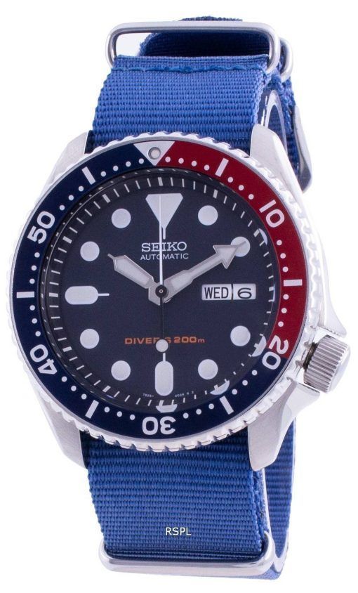 Seiko Automatic Divers Deep Blue SKX009K1-var-NATO8 200M Mens Watch