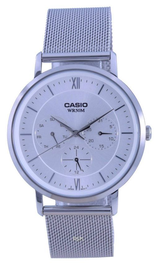 Casio Analog Silver Dial Stainless Steel Quartz MTP-B300M-7A MTPB300M-7 Mens Watch
