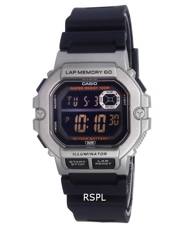 Casio Sports Gear Digital Dial Quartz WS-1400H-1B WS1400H-1B 100M Mens  Watch - ZetaWatches