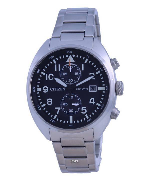 Citizen Chronograph Black Dial Stainless Steel Eco-Drive CA7040-85E