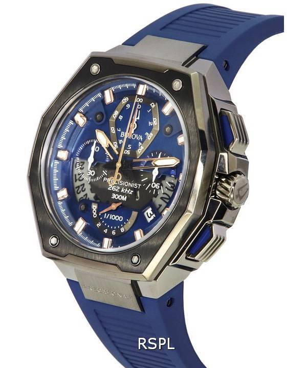 Bulova Precisionist X Special Edition Chronograph Quartz Diver\'s 98B357  300M Men\'s Watch - ZetaWatches