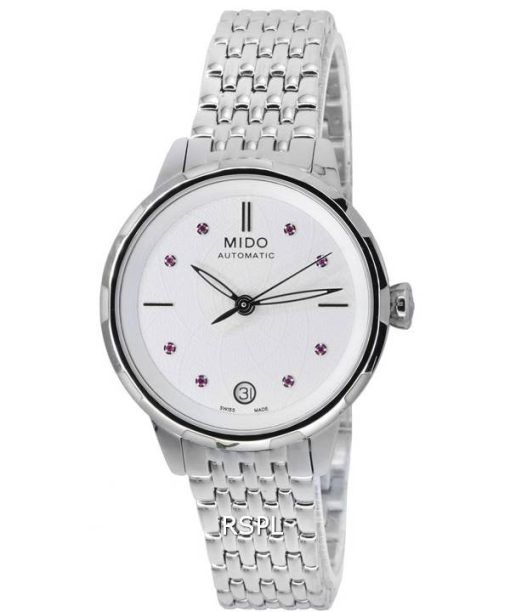 Mido Rainflower Crystal Accents White Dial Automatic M043.207.11.011.00 M0432071101100 Women's Watch