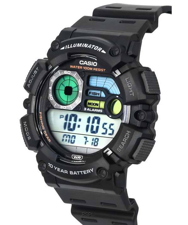 Casio Fishing Gear Line Digital Quartz WS-1500H-1A WS1500H-1 100M Men's  Watch - ZetaWatches