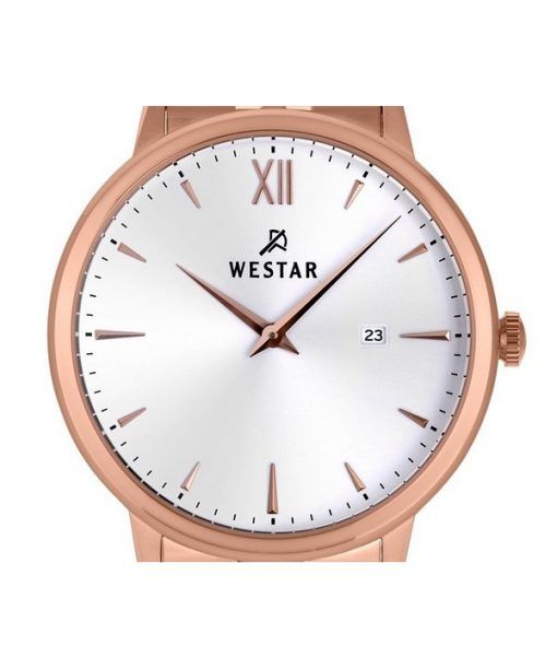 Westar Profile Stainless Steel White Dial Quartz 50215PPN601 Mens Watch