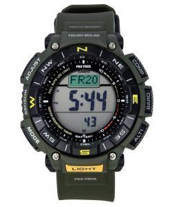 Casio Pro Trek Digital Green Bio Based Resin Strap Tough Solar PRG-340-3 100M Mens Watch