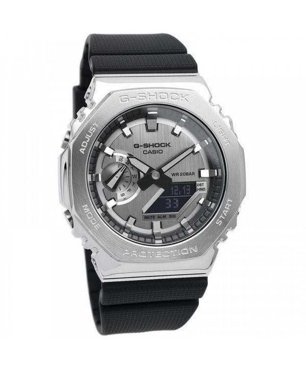 G-Shock Quartz Casio Men\'s 200M Metal Watch Resin Strap - Analog GM-2100-1A Digital ZetaWatches Covered GM2100-1