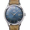 Orient Bambino Version 4 Classic Suede Leather Strap Blue Dial Automatic RA-AC0P03L10B Men's Watch